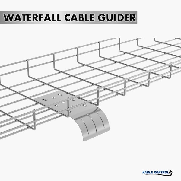 Kable Kontrol Cable Tray Cable-Guider Waterfall Attachment, 3.5in- 304 Stainless Steel - KK-WTRFL-304SS