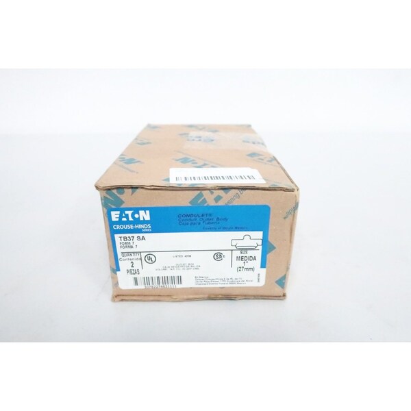 Crouse Hinds Box Of 2 1in Conduit Outlet Bodies and Box - TB37 SA