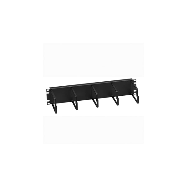 Leviton Distribution or control board fixtures 2RU CABLE MGR 4" RINGS BLACK - 49253-BCM