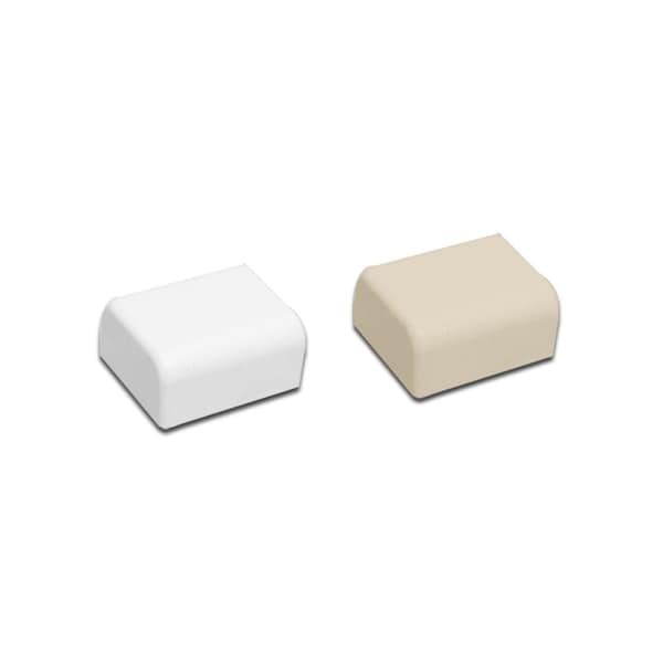 Quest Technology International End Cap Raceway Accessory - 1'', White, 12 Pk - FEC-72414