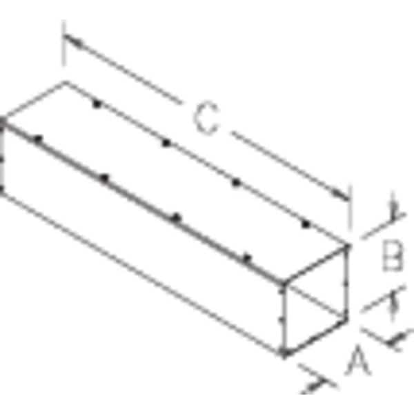 Nvent Hoffman Straight Section Wireway, 1 Rating, Steel, Galvanized - F66T124GV