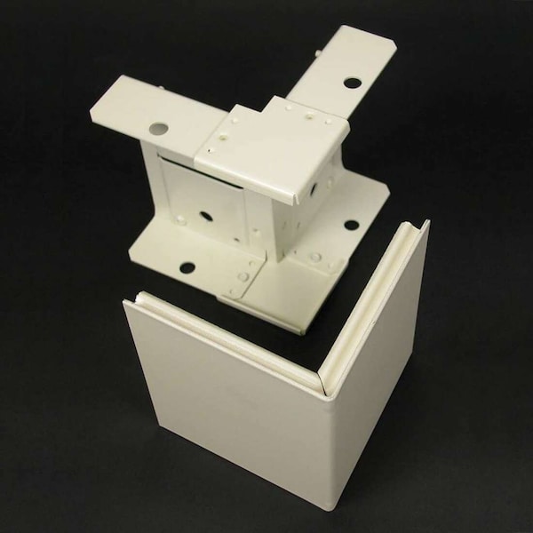 Legrand External Elbow Raceway, 4000 Series, 1 Channel, 4-3/4 in W, 1-1/2 in H, 5 in L, Ivory - V4018