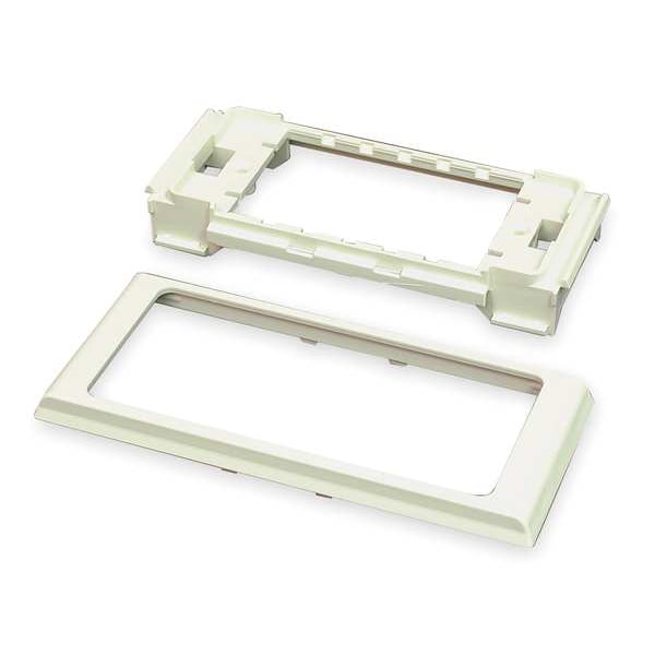 Legrand Raceway Twin Cover Device Bracket, CableSmart 40N2 Series, 2 3/16 in W, 3/4 in H, 5 1/4 in L, Ivory - 40N2F31V