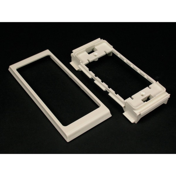 Legrand Raceway Twin Cover Device Bracket, CableSmart 40N2 Series, 2 3/16 in W, 3/4 in H, 5 1/4 in L, Ivory - 40N2F31V