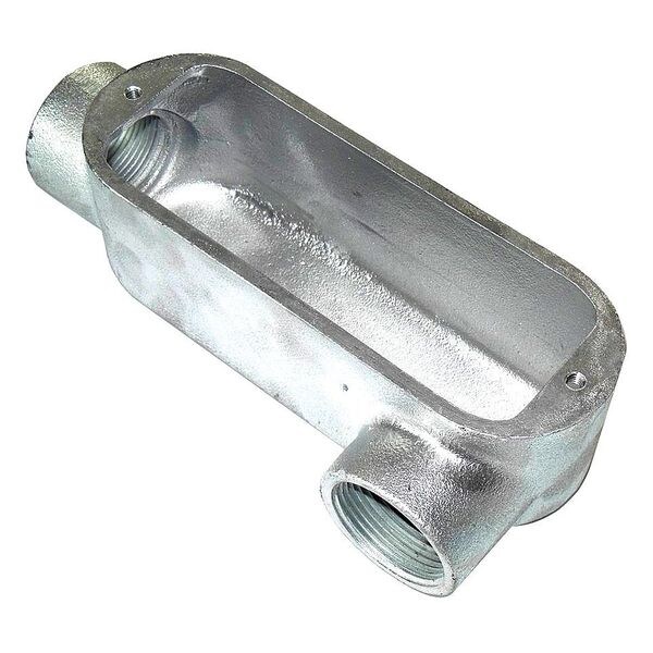 Power First Conduit Outlet Body, Iron, LR, 1-1/4 In. - 30UH02