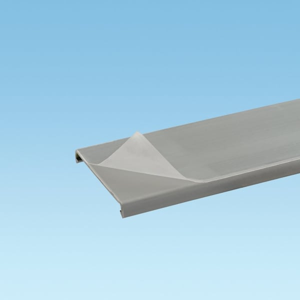 Panduit Wire Duct Cover, Flush, Gray, 4.25W x 0.37D - C4LG6-F