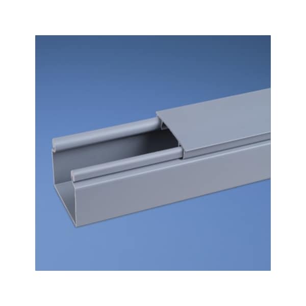 Panduit Wire Duct, Hinging Cover, Gray, L 6 Ft - HS2X2LG6NM