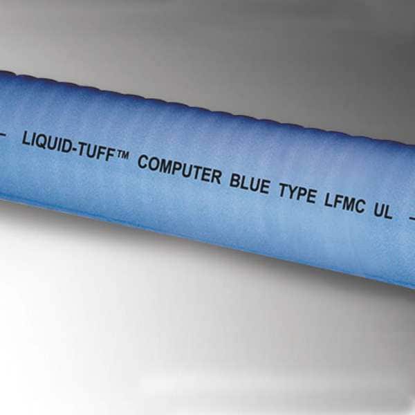 Allied Tube & Conduit Liquid-Tight Flex Metal Conduit, 3/4 in Trade Size, 100 ft, 3 in Bend, Steel, Blue - 6403-30-00