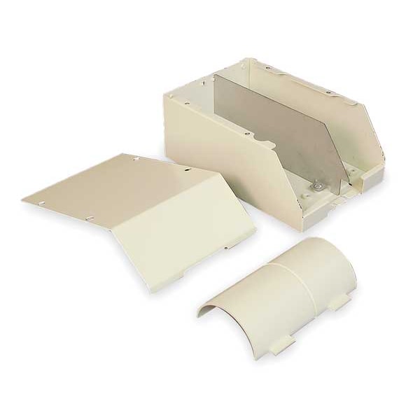 Legrand Tee Raceway, 2400D Series, 2 Channel, 2-3/4 in W, 4-1/4 in H, 7 in L, Ivory - V2410DFO