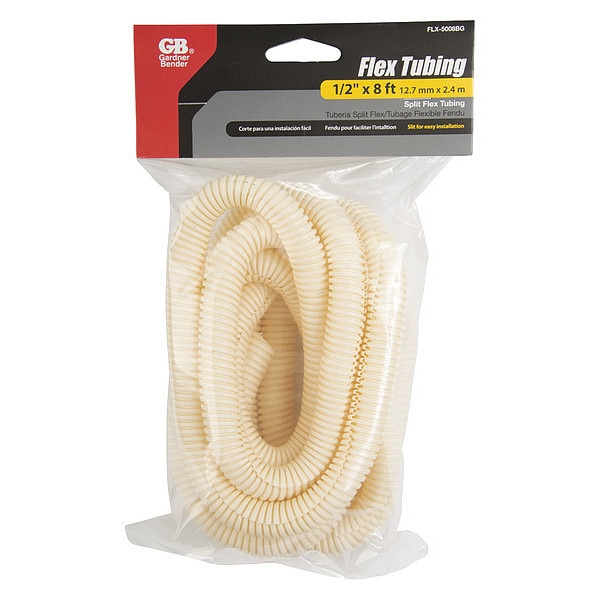 Gardner Bender Split Flx Tubng, Raceway, 1/2"x8 ft., Beige - FLX-5008BG