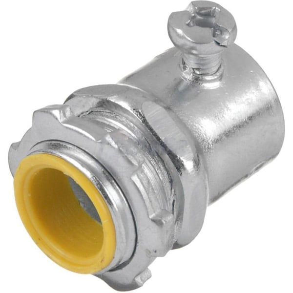 American Imaginations Conduit Fitting Connector, Steel, Galvanized, Silver - AI-36718
