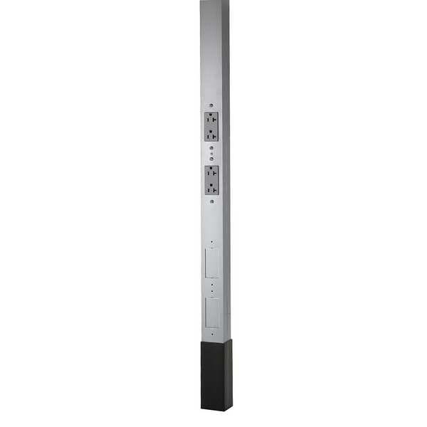Hubbell Wiring Device-Kellems Alum Service Pole, Gray, 10 ft. 2"L, 2.13"W - HBLPP10A