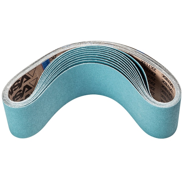 Cinturón recubierto Pferd, Zirc, 4"x36", 80 granos, recubierto, 4" ancho, 36" largo, 80 granos, óxido de circonio - 49883.