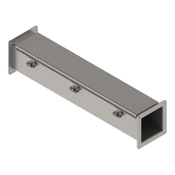 Nvent Hoffman Straight Section Wireway, 12, 4, 4X Rating, Stainless Steel, Unfinished - F44W24SS