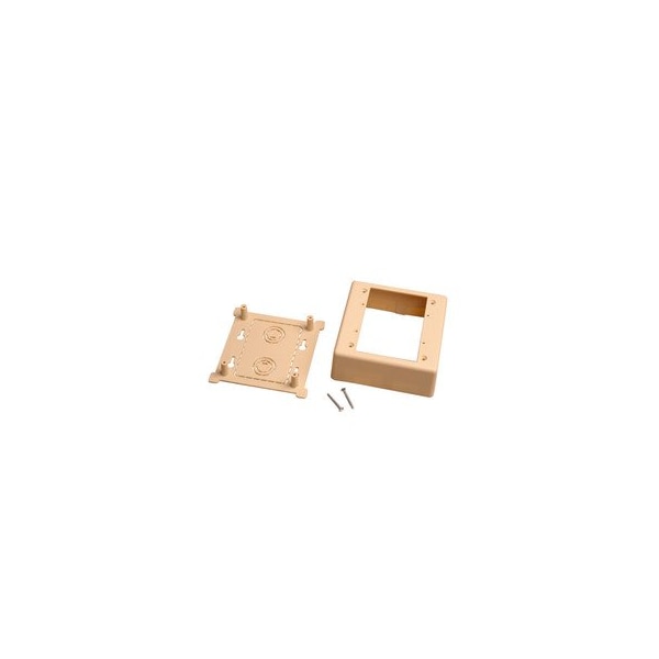 Swe-Tech 3C Dual Gang Surface Mount Box for Raceways, low voltage, Ivory - FWT31R5-200IV