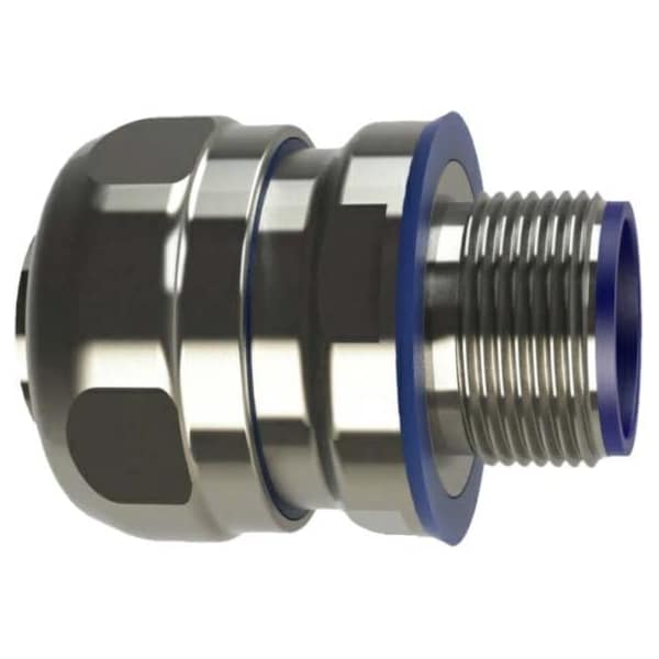 Calbrite Conduit Fitting Flex, 1/2 in, Threaded, 316 Stainless Steel, Blue - S60500FCHG