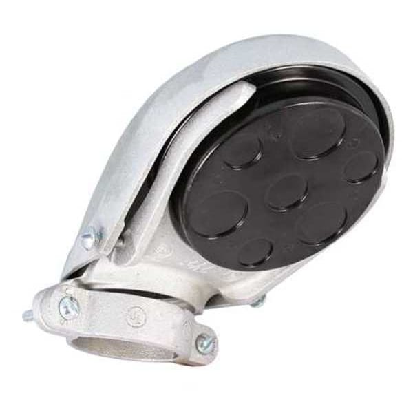 Raco EMT/IMC Cap, 3-1/2 in, Snap-On, Aluminum, Plain, Natural - 2414
