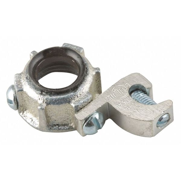 Raco Conduit Fitting Bushing, 2-1/2 in, Threaded, Malleable Iron, Electro Zinc Plated - 1290