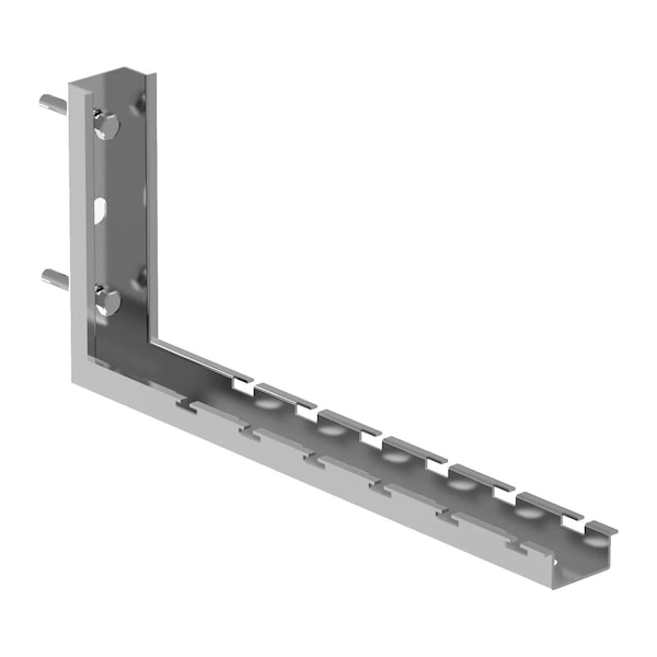 Kable Kontrol L Type Wall Support Bracket, 6in W- 304 Stainless Steel - KK-LHNG-6-304SS