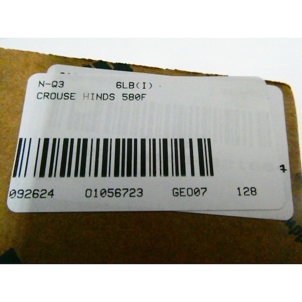 Crouse Hinds BOX OF 5 COVER 1-1/2IN CONDUIT OUTLET BODIES AND BOX, 5PK - 580F