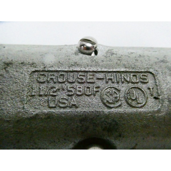 Crouse Hinds BOX OF 5 COVER 1-1/2IN CONDUIT OUTLET BODIES AND BOX, 5PK - 580F