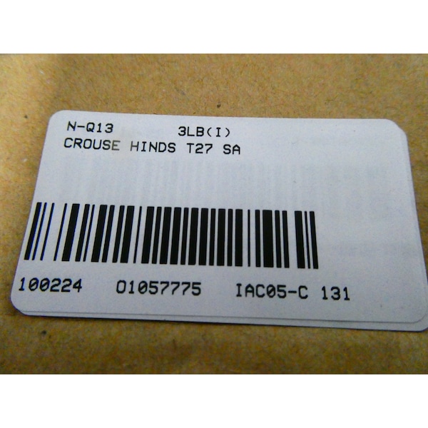 Crouse Hinds BOX OF 5 ALUMINUM 3/4IN CONDUIT OUTLET BODIES AND BOX, 5PK - T27 SA