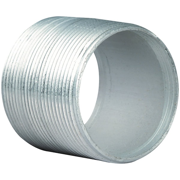 Hubbell Killark Rigid Nipple, 4 in, Aluminum, Plain, Silver - AN-10