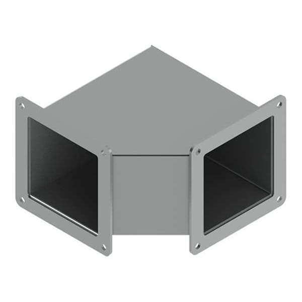 Nvent Hoffman Wireway 90 Degree Elbow, 4X Type, NEMA 4X Rating, Stainless Steel, Unfinished - F44WE90SS