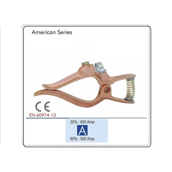 Star Tech Weld Copper Ground Clamp Compatible With Tweco Welding Ground Clamp 500 Amps - GC-500