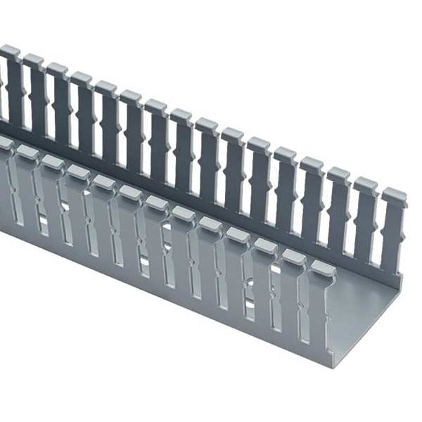 Panduit Wire Duct, Narrow Slot, Gray, 1.75W x 1.5D - F1.5X1.5LG6-A