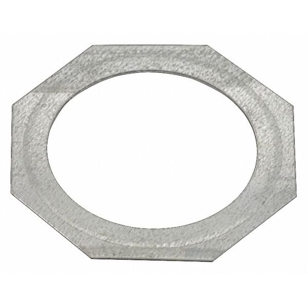 Raco Conduit Fitting Reducing Washer, 4 in x 3 in, Steel, Zinc Plated, Red - 1394
