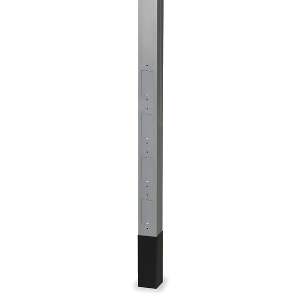 Hubbell Wiring Device-Kellems Alum Srvice Pole, Ivory, 12 ft. 2"L, 2.13"W - HBLPPO12AI