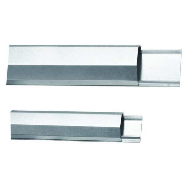 Stanley Cover Plate Raceway, Cable Cover Series, 2 Channel, 1-1/4 in W, 1-3/4 in H, 43-1/4 in L, Gray - ACC-005