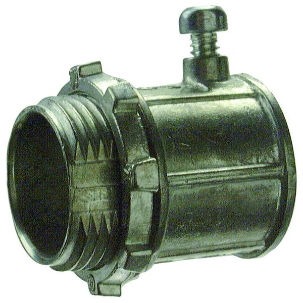 Halex EMT Connector, 3/4 in, Set Screw, Die Cast Zinc - 23212