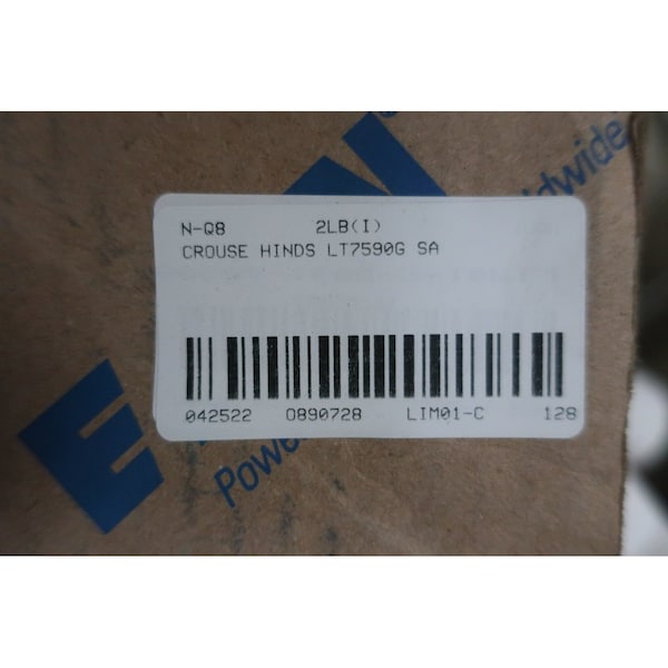 Crouse Hinds Conduit Fitting Connector, 3/4 in, Liquid-Tight, Aluminum - LT7590G SA