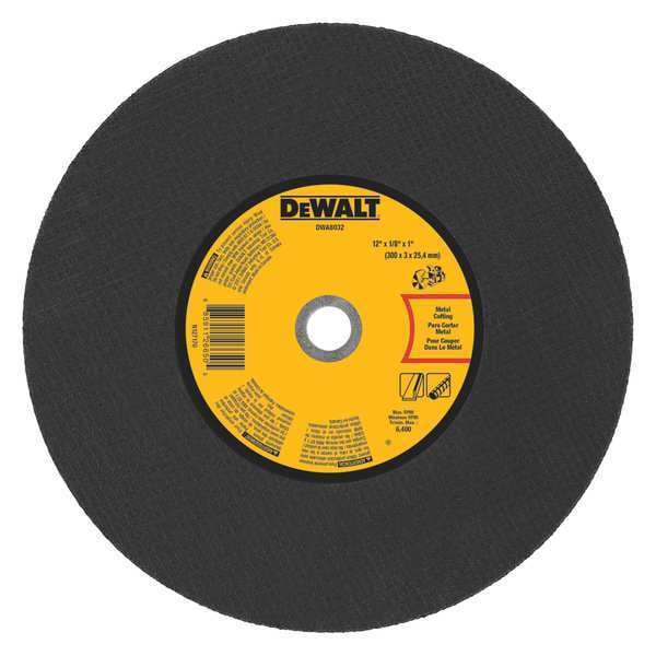 Rueda de corte portátil para sierra metálica Dewalt de 12" x 1/8" x 1" - DWA8032