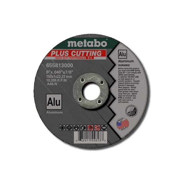 Rueda de corte Metabo 7" x .040" x 7/8" - A46N Slicer Plus ALU - 655824000