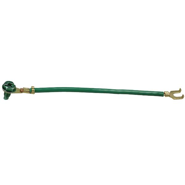 Dottie L.H. Dottie 8'' Stranded 12AWG Ground Pigtail w/ Flange and Hex Head Combo Ground Screw, 250PK - GPS775