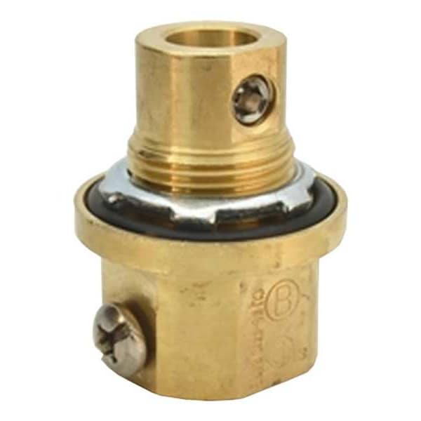 Bridgeport Fittings EMT/IMC/Rigid Grounding Hub, 3/4 in, Set Screw; Threaded, Brass, Plain - MCH-075