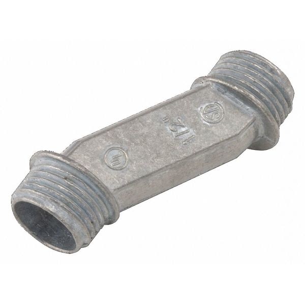 Raco Conduit Fitting Offset Nipple, 1-1/2 in, Die Cast Zinc, Zinc Plated - 1456