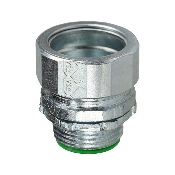 Dottie Conduit Fitting Connector, 1-1/4 in, Threadless, Steel, Zinc Plated - NT125I
