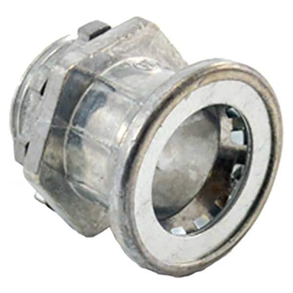 Bridgeport Fittings EMT Grounding Connector, 1/2 in, Push-On; Threaded, Zinc Alloy, Plain - 250-MB