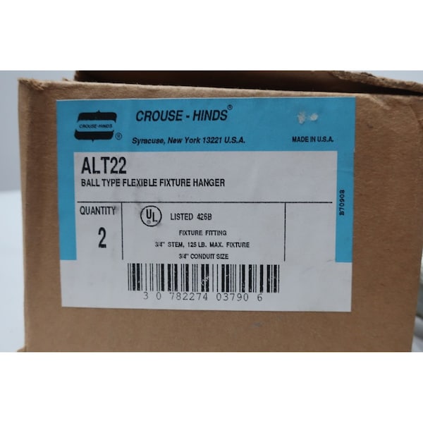 Crouse Hinds Hanger, Conduit Use, Malleable Iron - ALT22