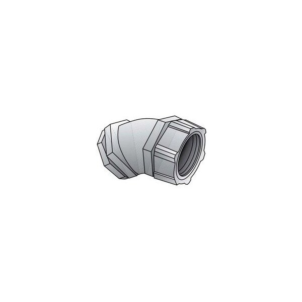 O-Z/Gedney Conduit Fitting Connector, Liquid-Tight, Iron, Electro Zinc Plated - 4Q-4300