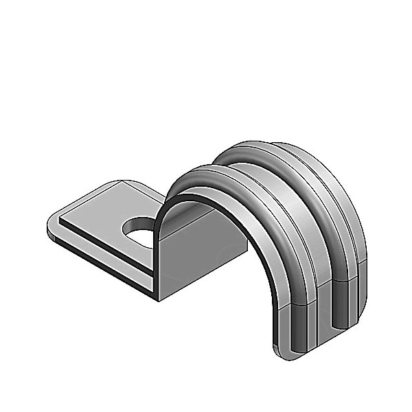 Abb Strap, Conduit; Pipe Use, 1/2 in, Steel, Zinc Plated - 1211-TB