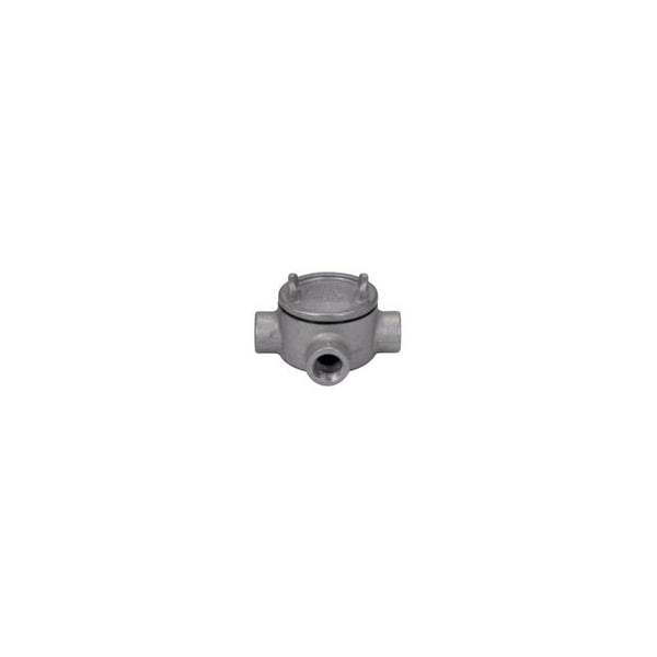 Crouse-Hinds Condulets and Unilets, 3-Gang 1-1/4'' Taper Threaded Hub, 3-5/8'' Cover Opening, Threaded Cover, El - GUAT47