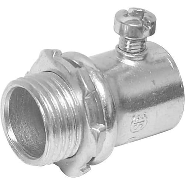 Topaz Electric EMT Connector, 1/2 in, Set Screw, Steel - 631S