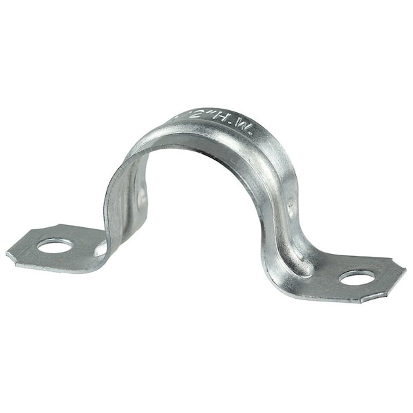 Dottie Two Hole Strap, Conduit; Pipe Use, 3/4 in, Steel, Zinc Plated - HW402