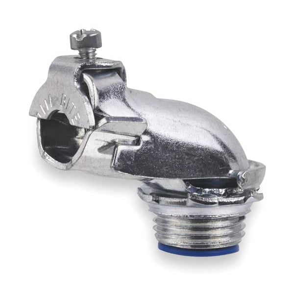 Abb Flexible AC/MC Grounding Connector, 3/8 in, Threaded, Steel, Electro Zinc Plated, Silver - 3130-TB