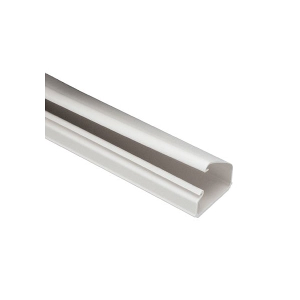Panduit Base Raceway, LD10 Series, 1 Channel, 1.51 in W, 0.94 in H, 8 ft L, White, 8 PK - LD10WH8-A